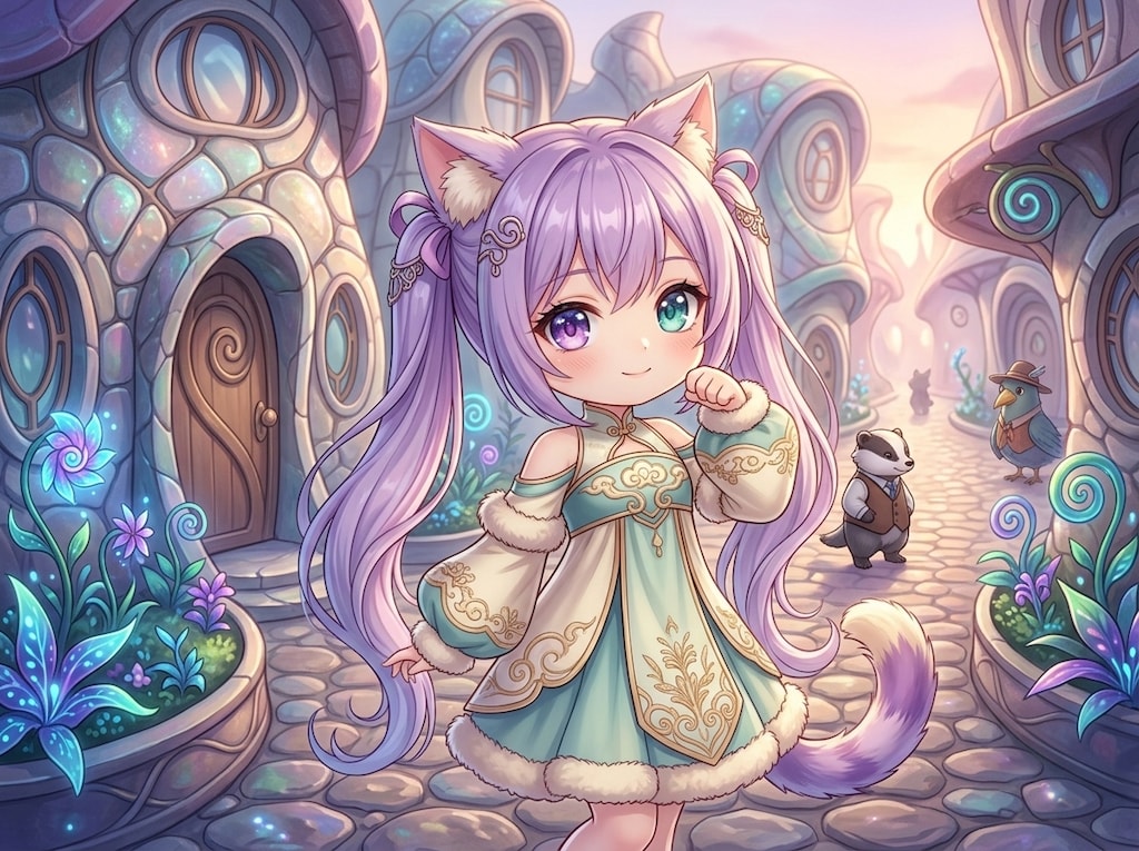 紫ツイにゃん