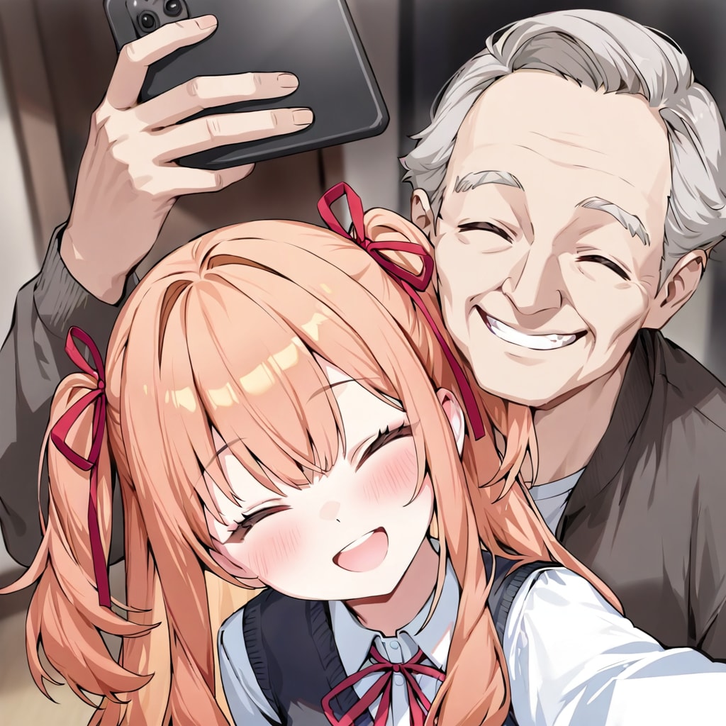 お爺ちゃんと一緒
