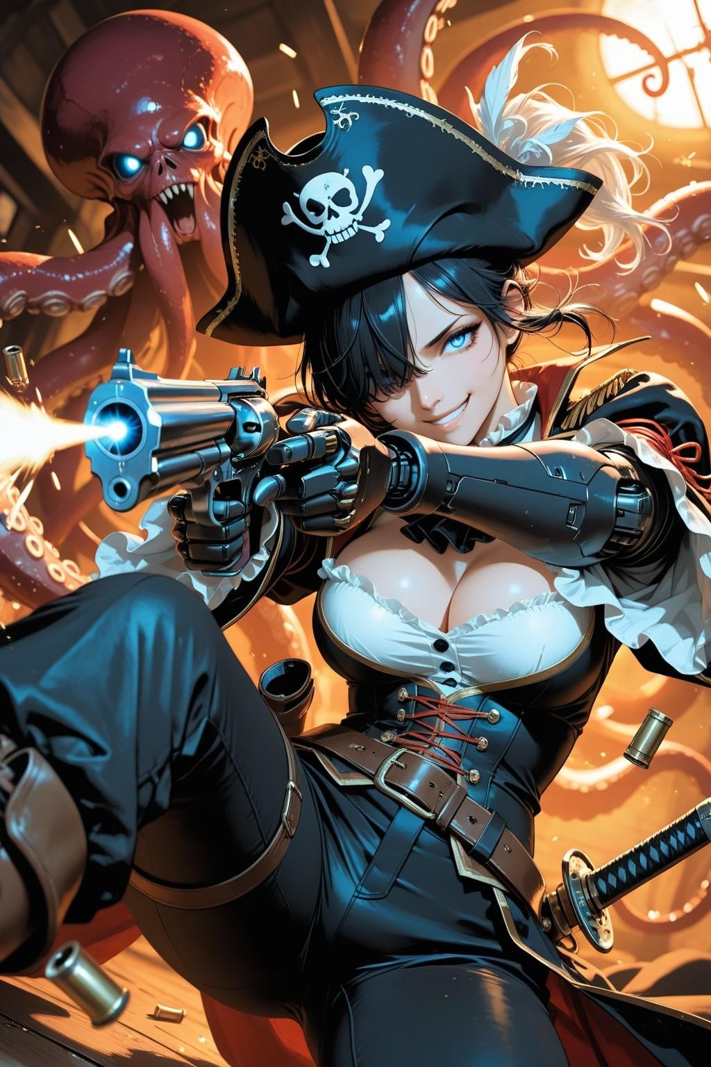 Go wild ! - 女船長メカ娘。「いつまでもコスプレごっこやってないで、海賊なら自由に暴れな！」