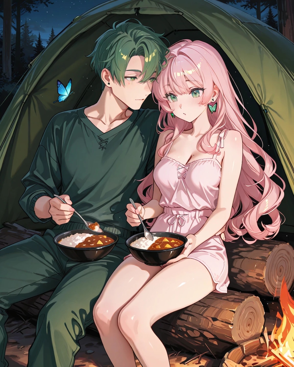 一緒にキャンプ