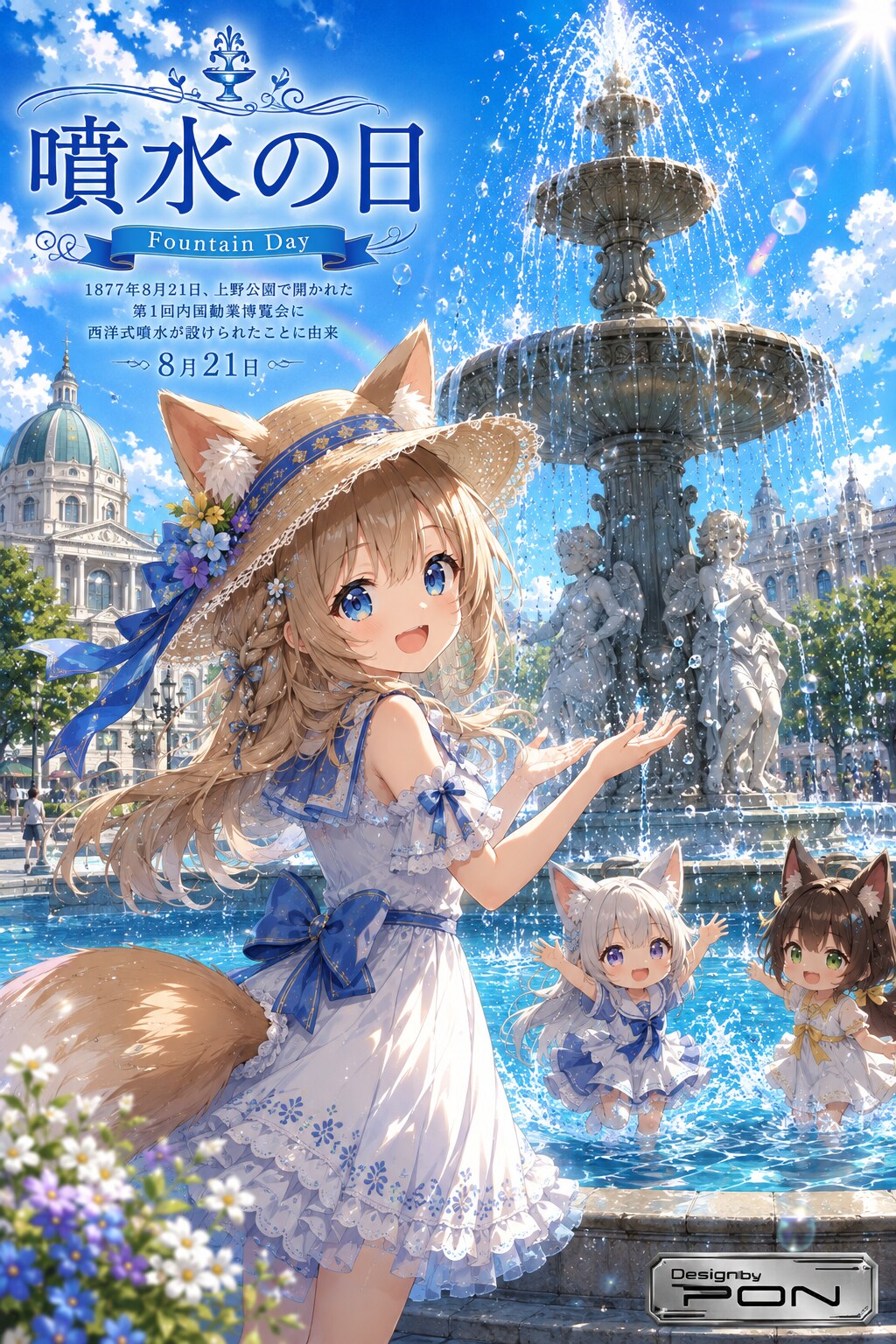 8月21日、噴水の日 | の人気AIイラスト・グラビア