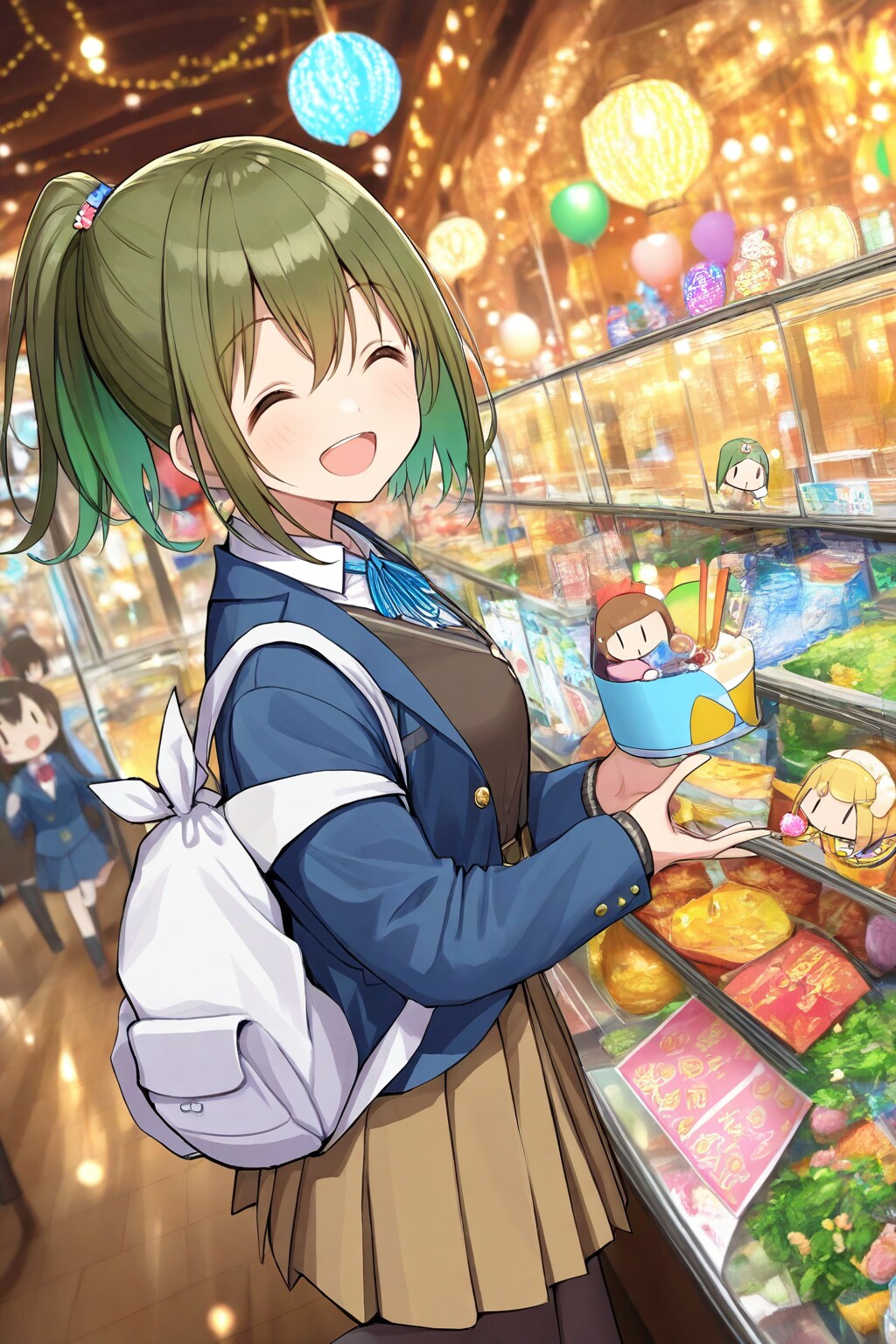 万博？に来た緑髪ちゃん