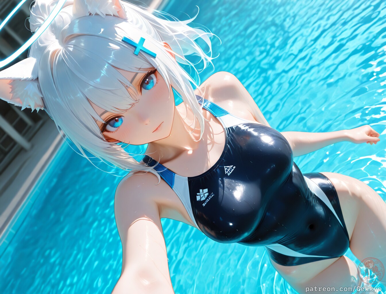 Shiroko Sunaookami in school #2