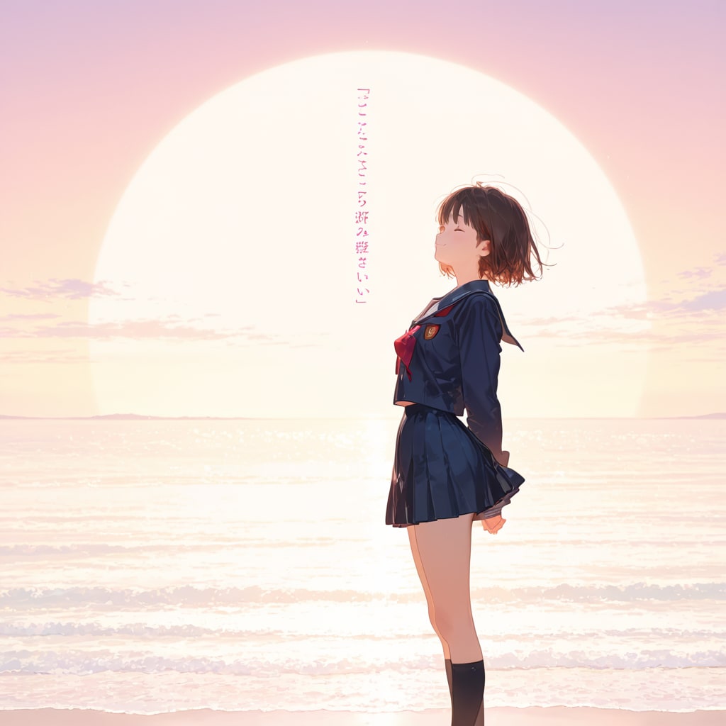 朝日と女子高生