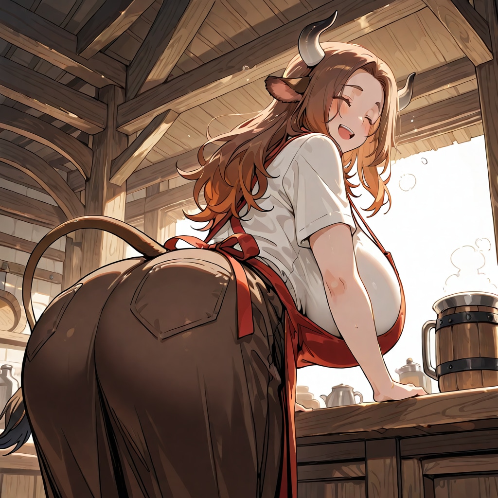 酒場の牛お姉さん