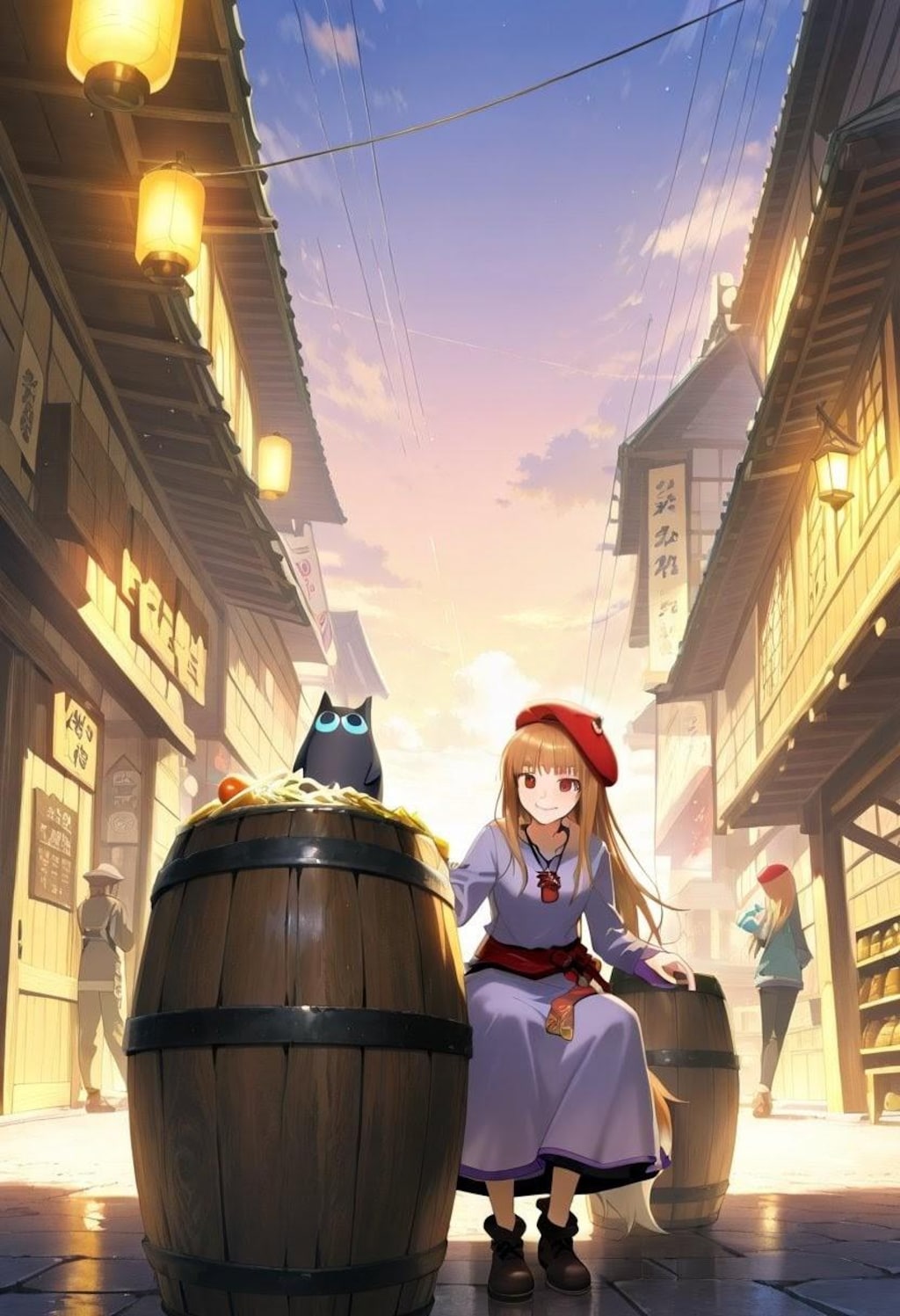 ビール好きな狼娘
