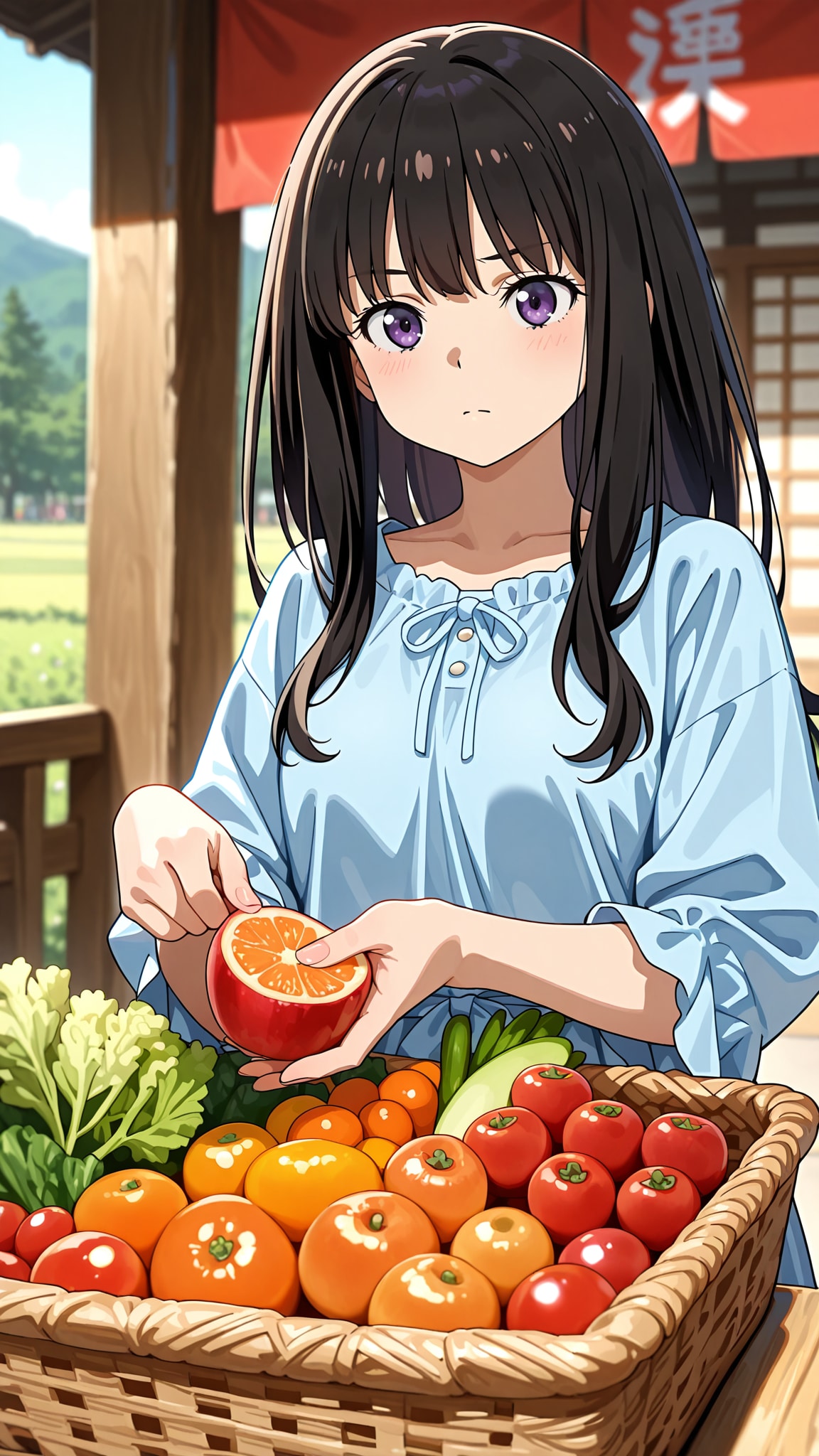 朝市の野菜