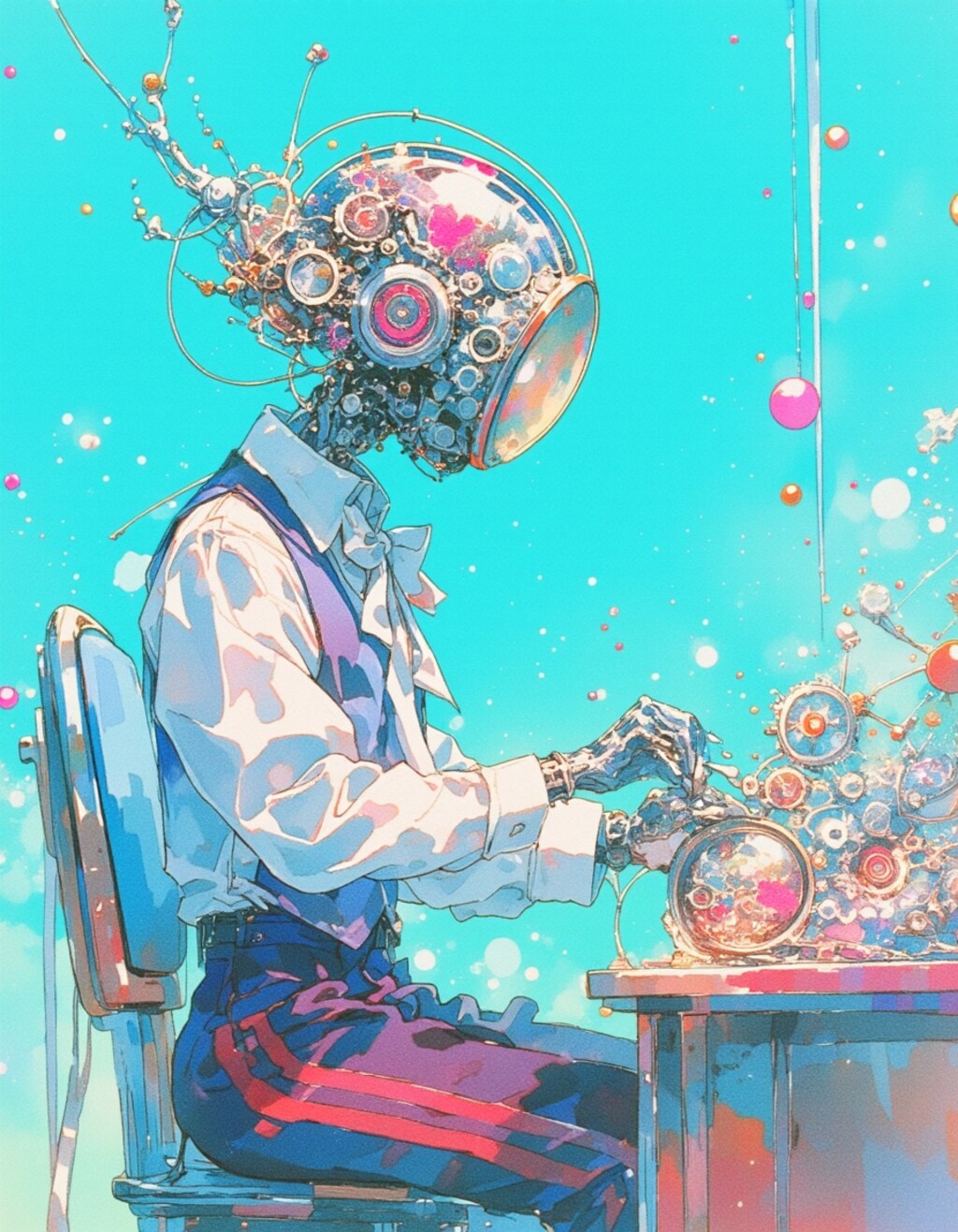 機械の身体で時計修理