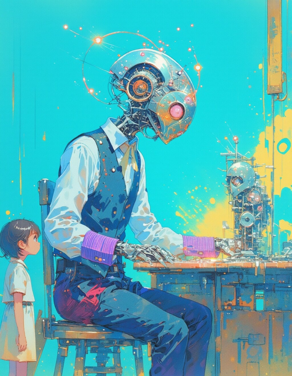 機械の身体で時計修理