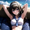 鷺沢文香【前編】セーラーミズギ・スリングショット 2枚目