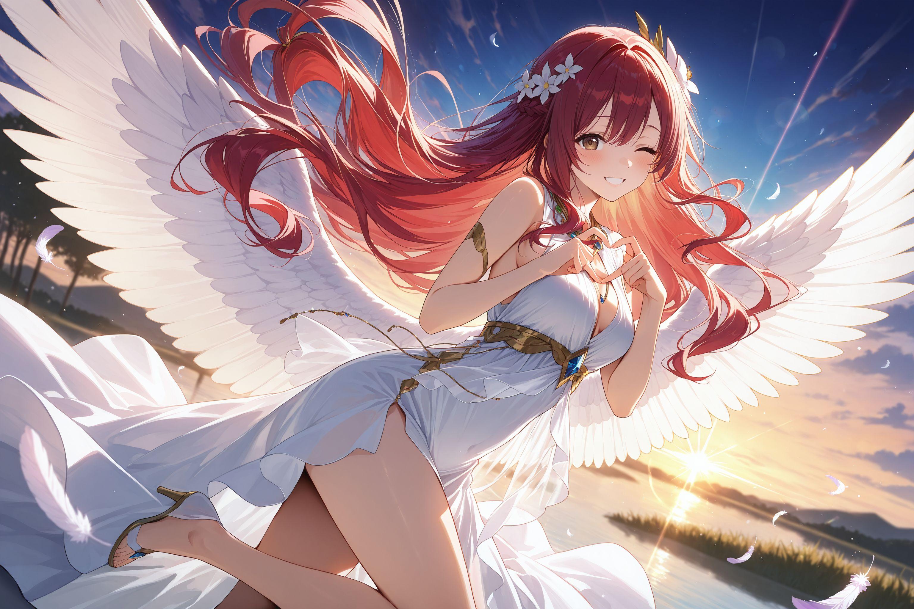 天使さん頑張ります（胸キュンポーズ）