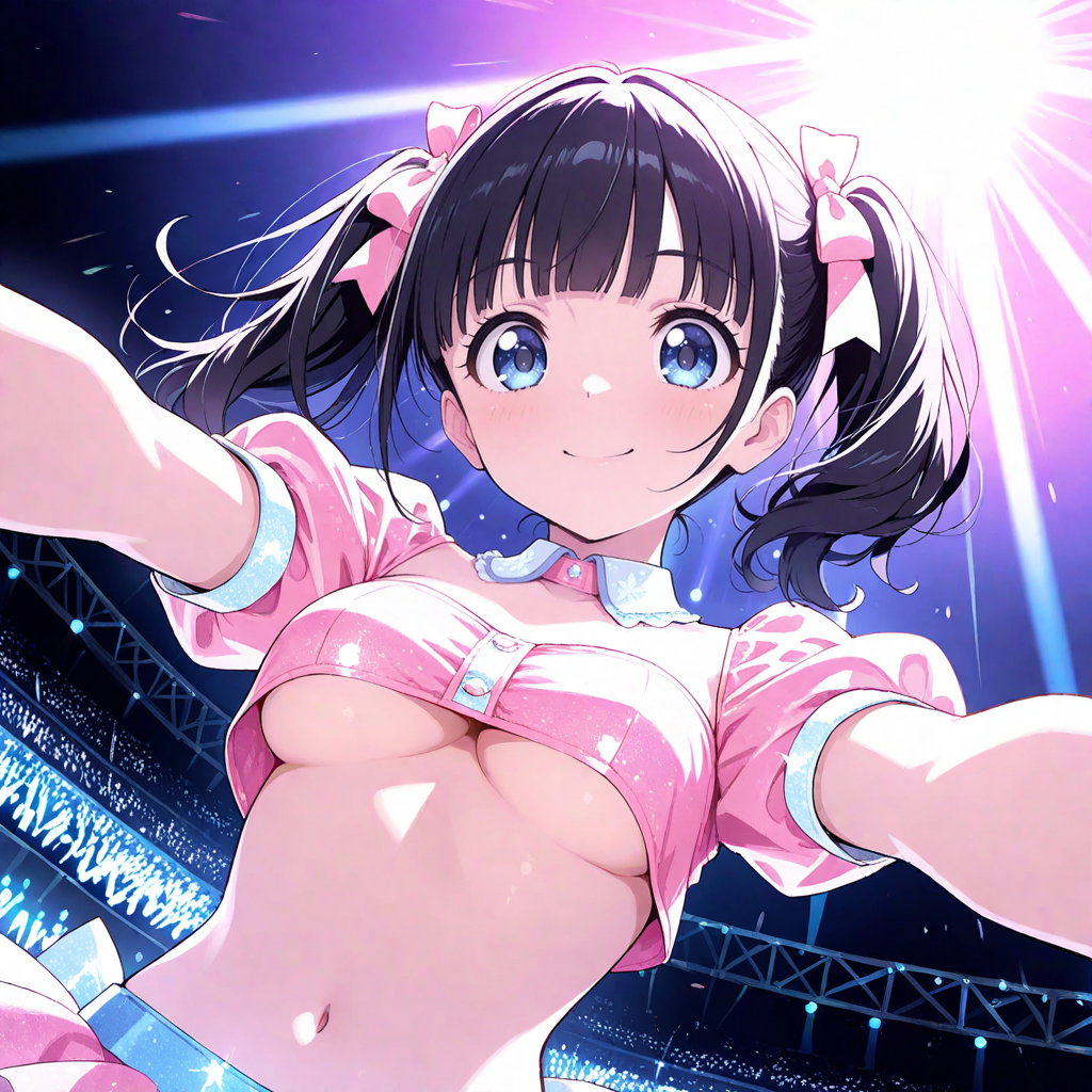 自撮りするアイドル