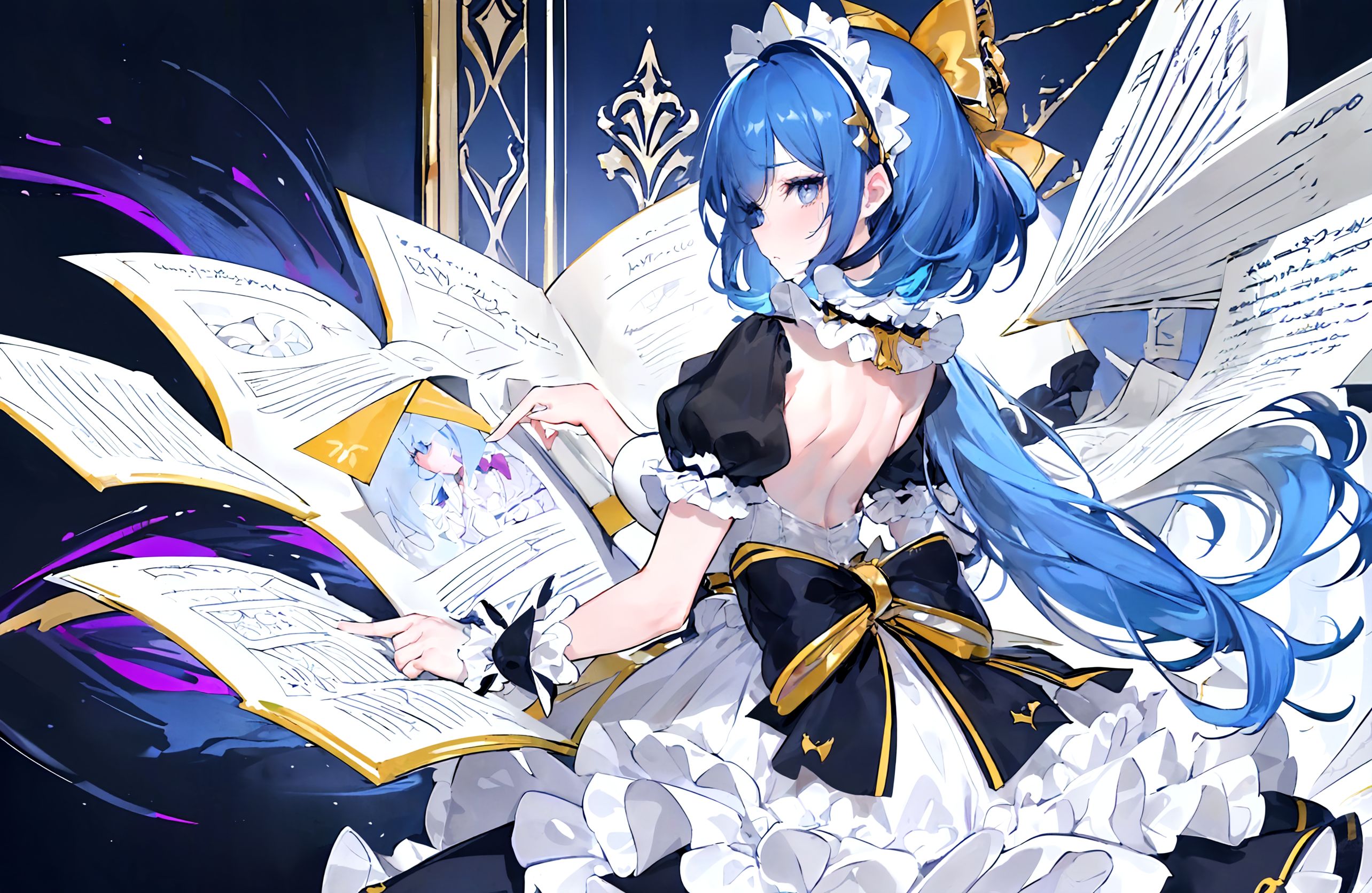 魔術書を詠む魔女 | の人気AIイラスト・グラビア