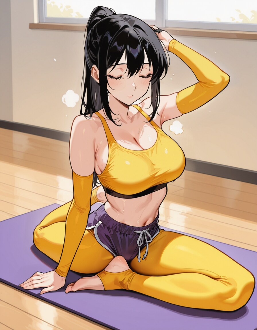 ヨガをするお姉さん
