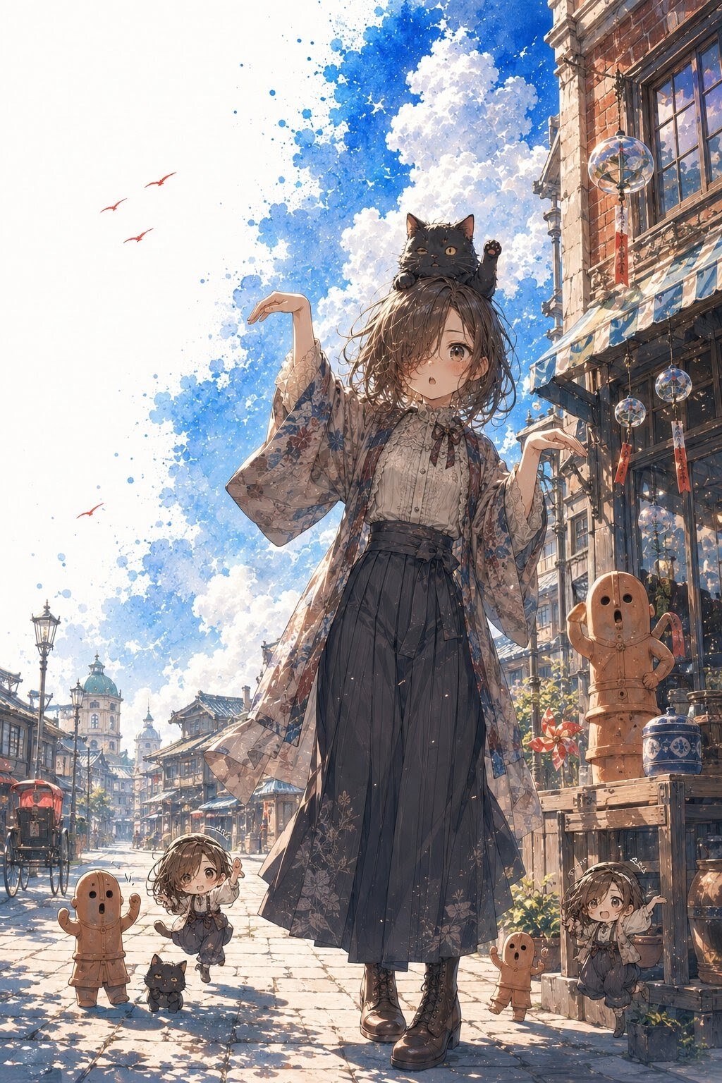 大正はにわ少女 | の人気AIイラスト・グラビア