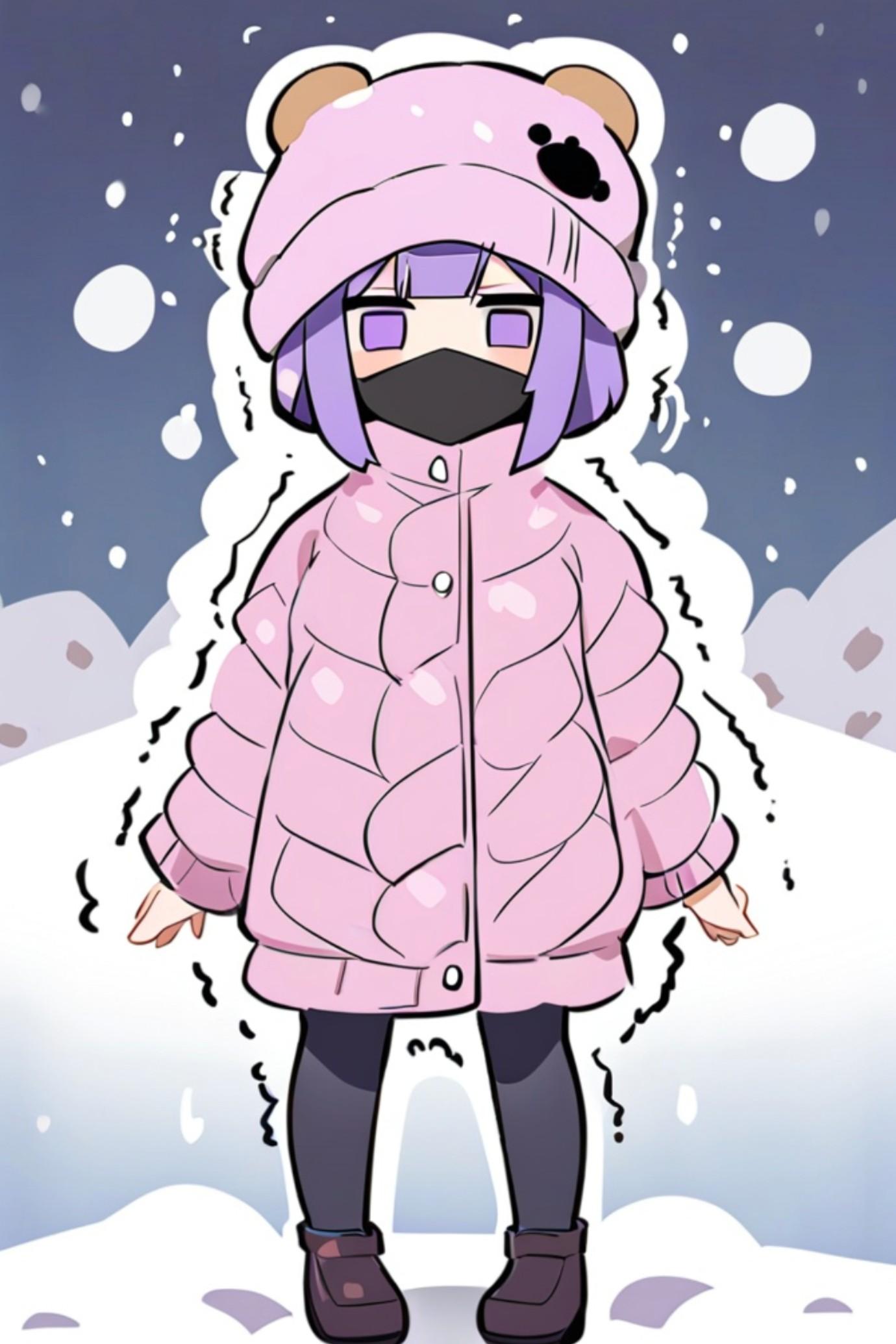 冬の紫髪ちゃん | の人気AIイラスト・グラビア