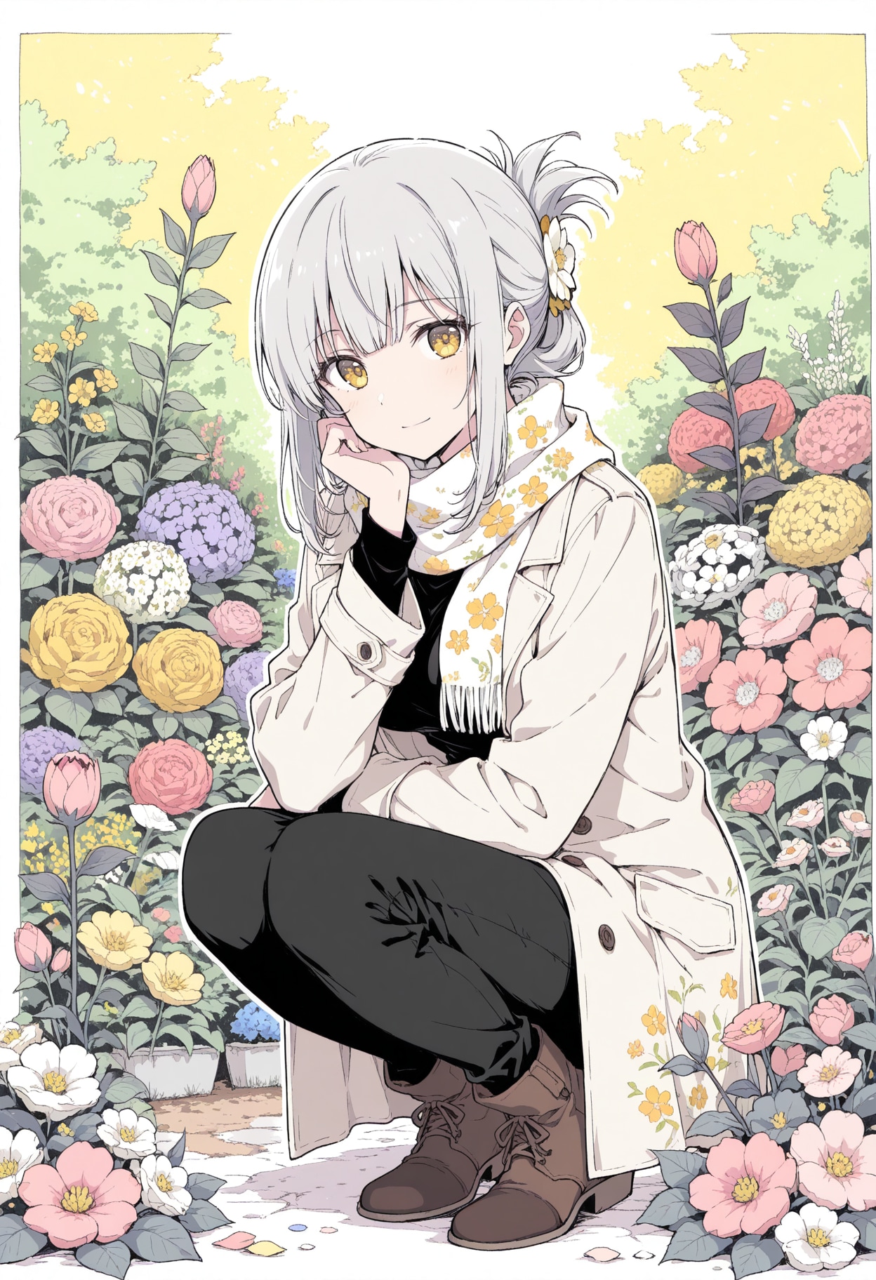 看板娘　flowers | の人気AIイラスト・グラビア