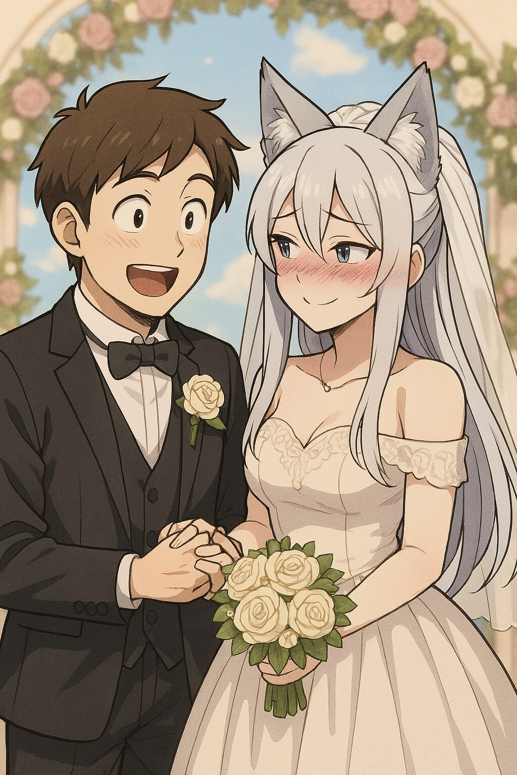妖狐ちゃんと結婚式 | の人気AIイラスト・グラビア