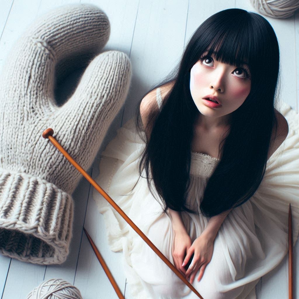 手編みの手袋とポラ子 | の人気AIイラスト・グラビア