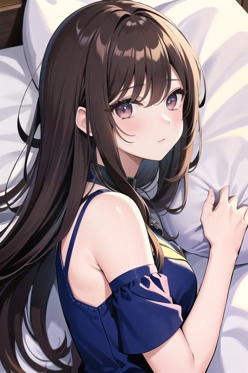 魅力的黒髪娘