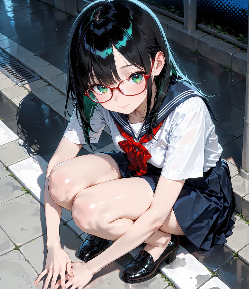 見つめてくる娘