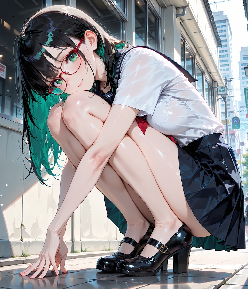 見つめてくる娘