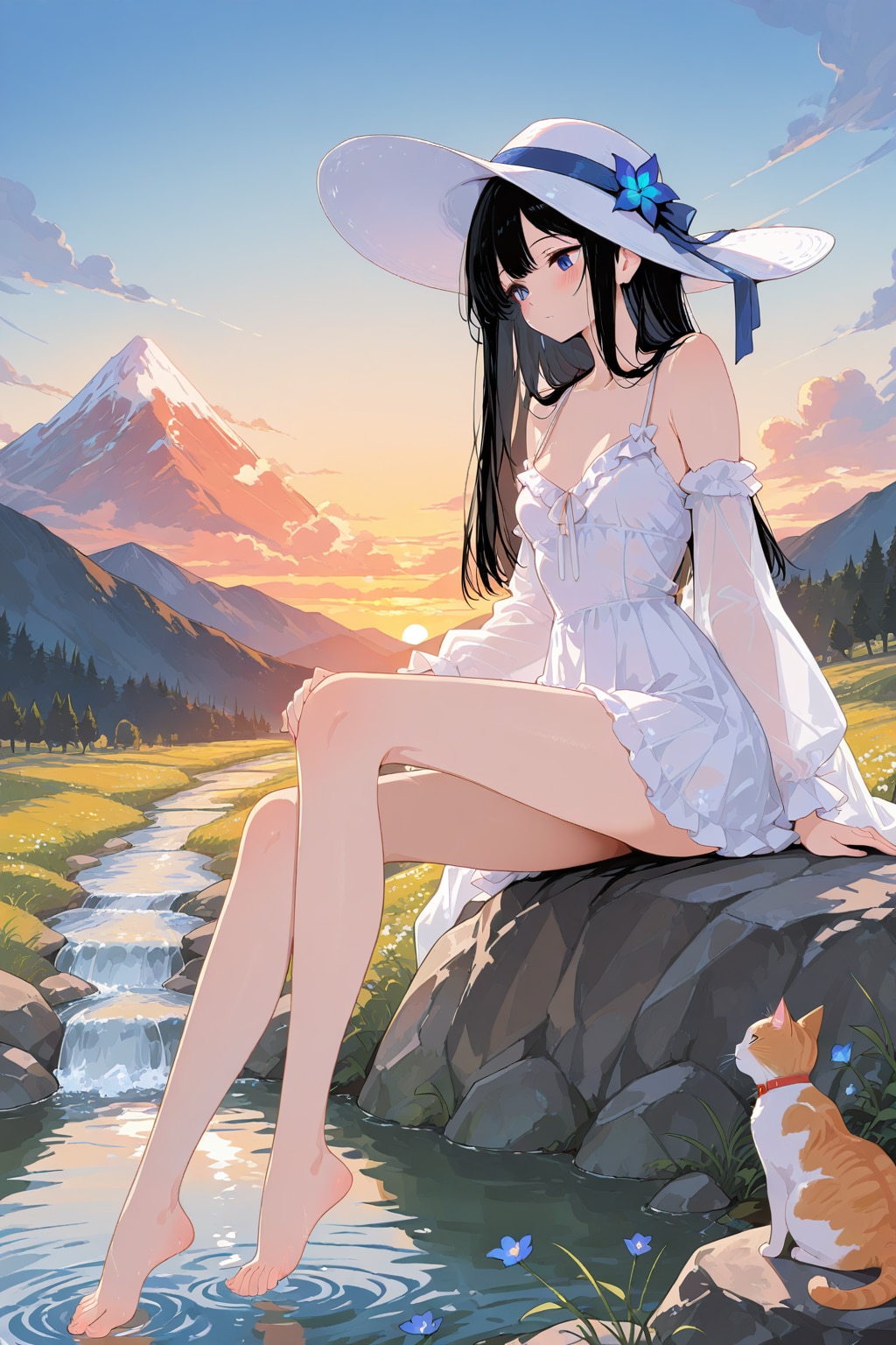 高原で避暑