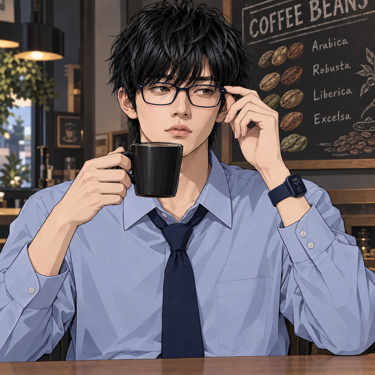 10/1 カフェでゆっくり（とぅりお） | の人気AIイラスト・グラビア