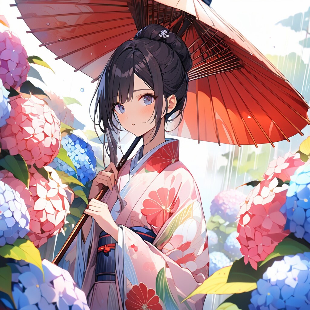 紫陽花と