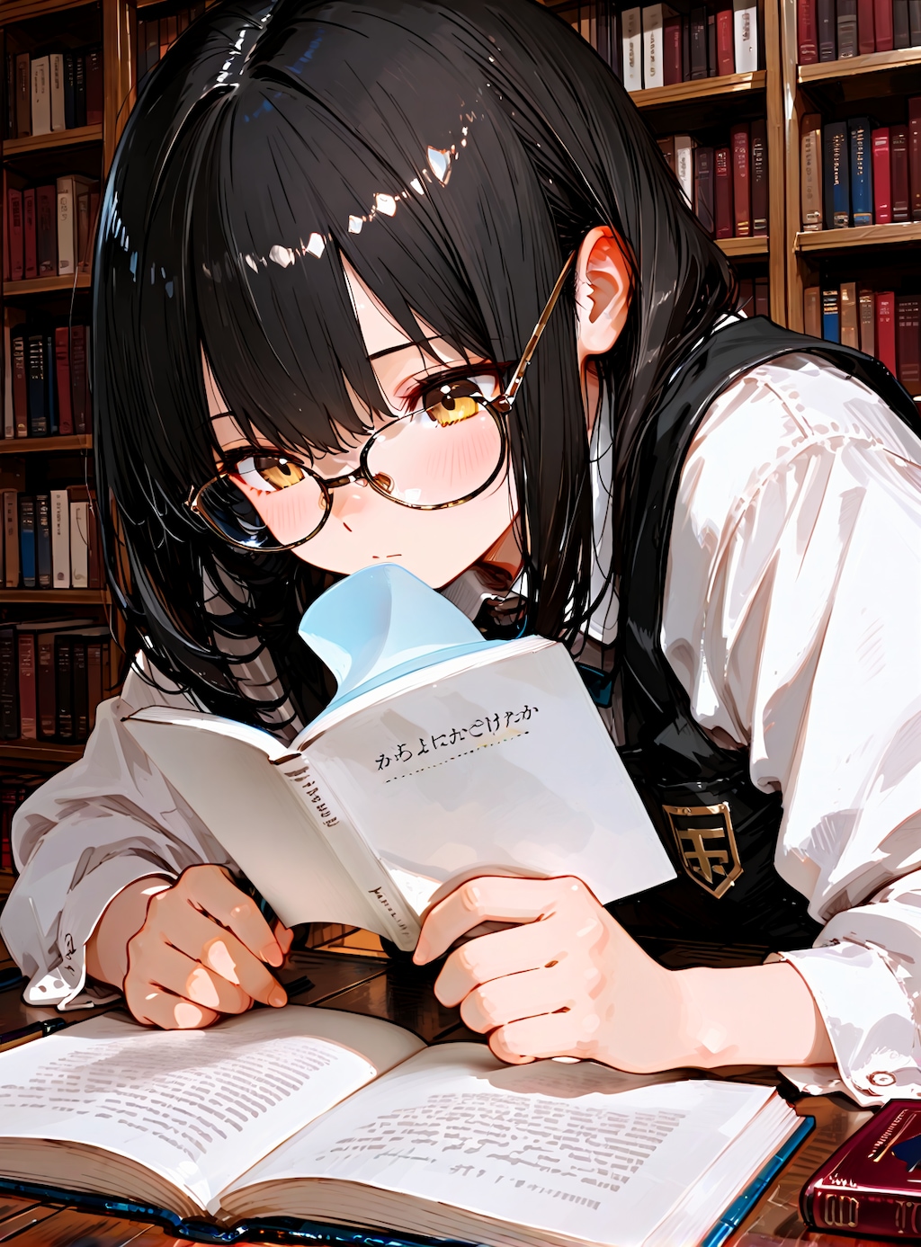 図書館で調べ物