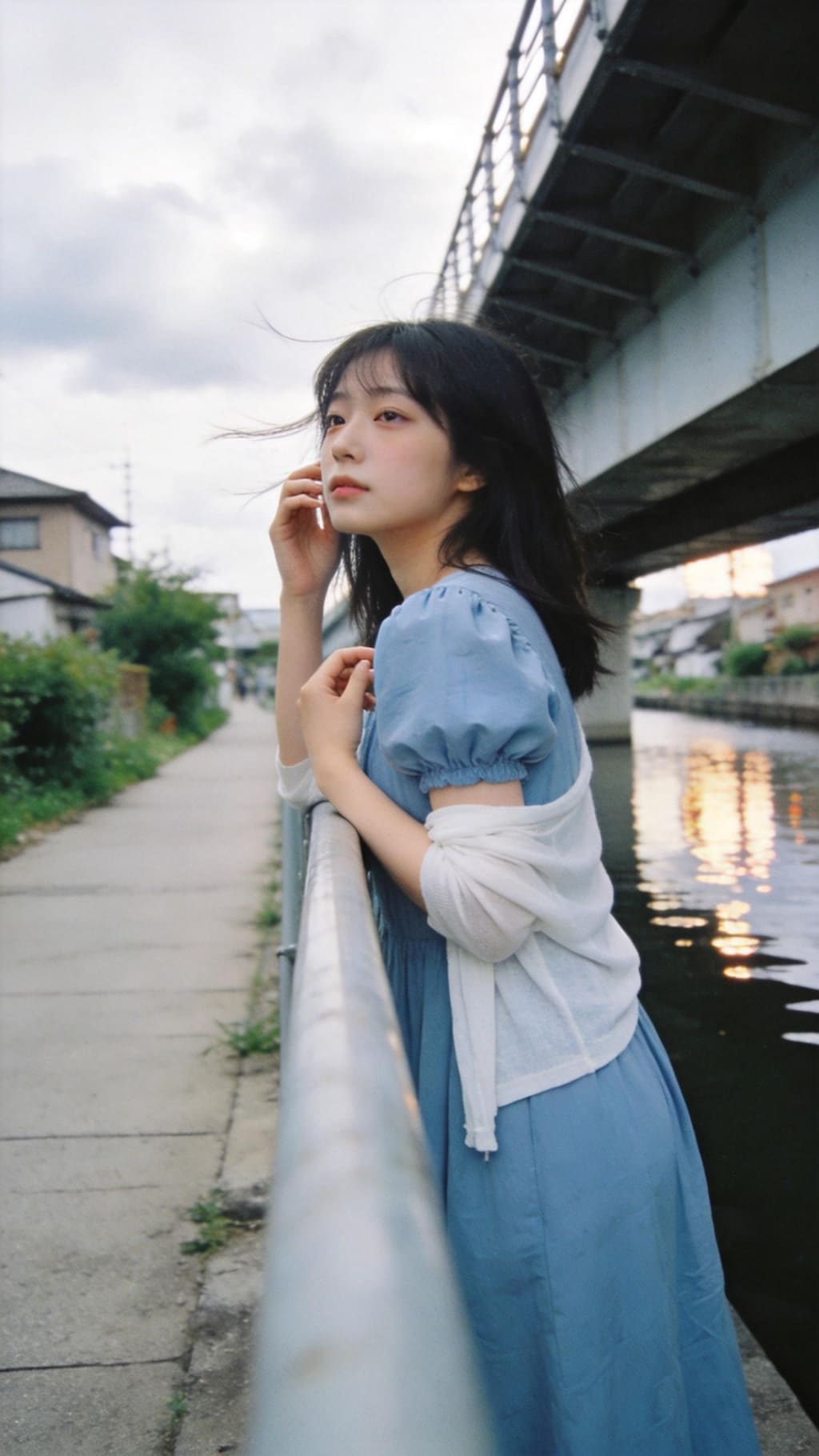 Blue Dress Above the Endless Sea