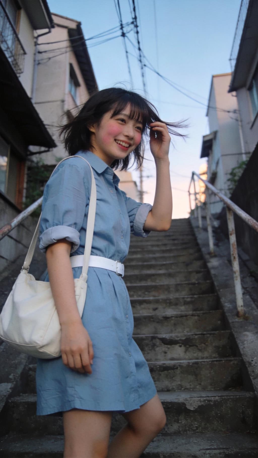 Blue Dress Above the Endless Sea