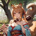 リスと栗A 4枚目