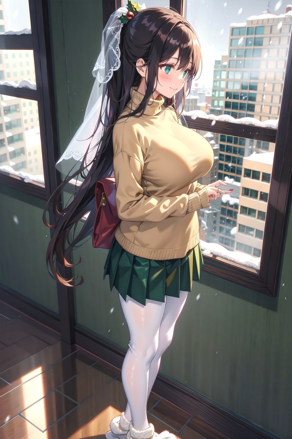 窓辺でたたずむ香苗さん