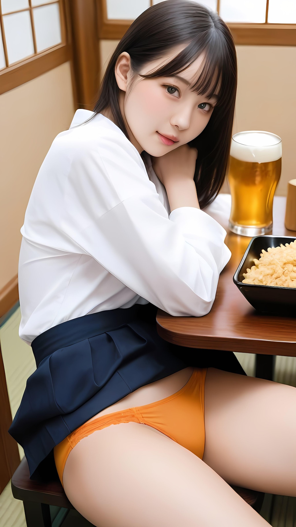 お酒に弱い同僚が飲み会でパンチラ状態で寝てしまった件