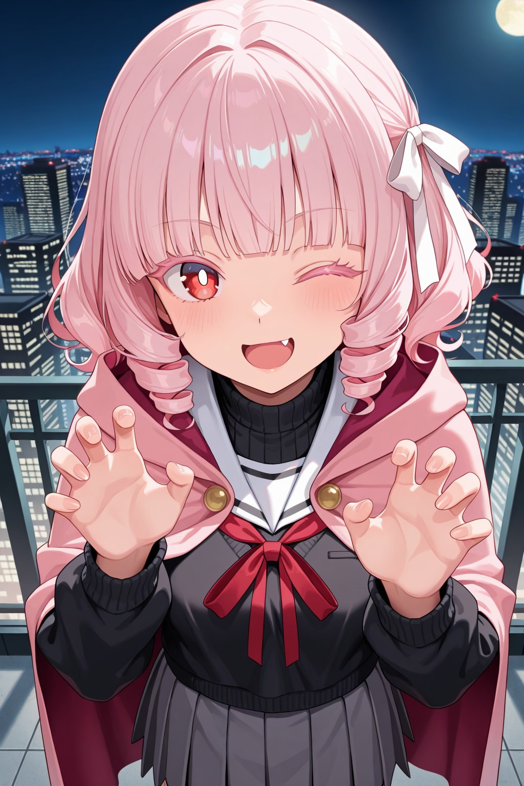 【借】夜の屋上で吸血鬼ちゃん
