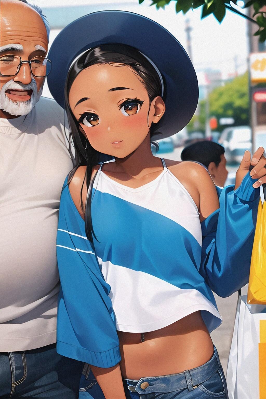 孫とおじいちゃん(ृ ु ´灬`)ु