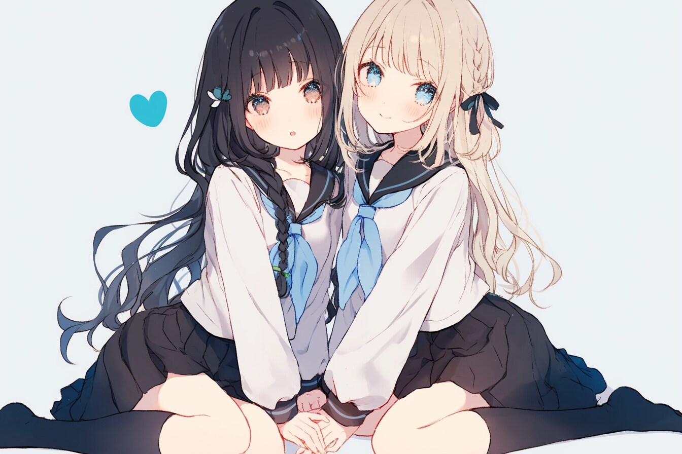 二人のJK428 | の人気AIイラスト・グラビア