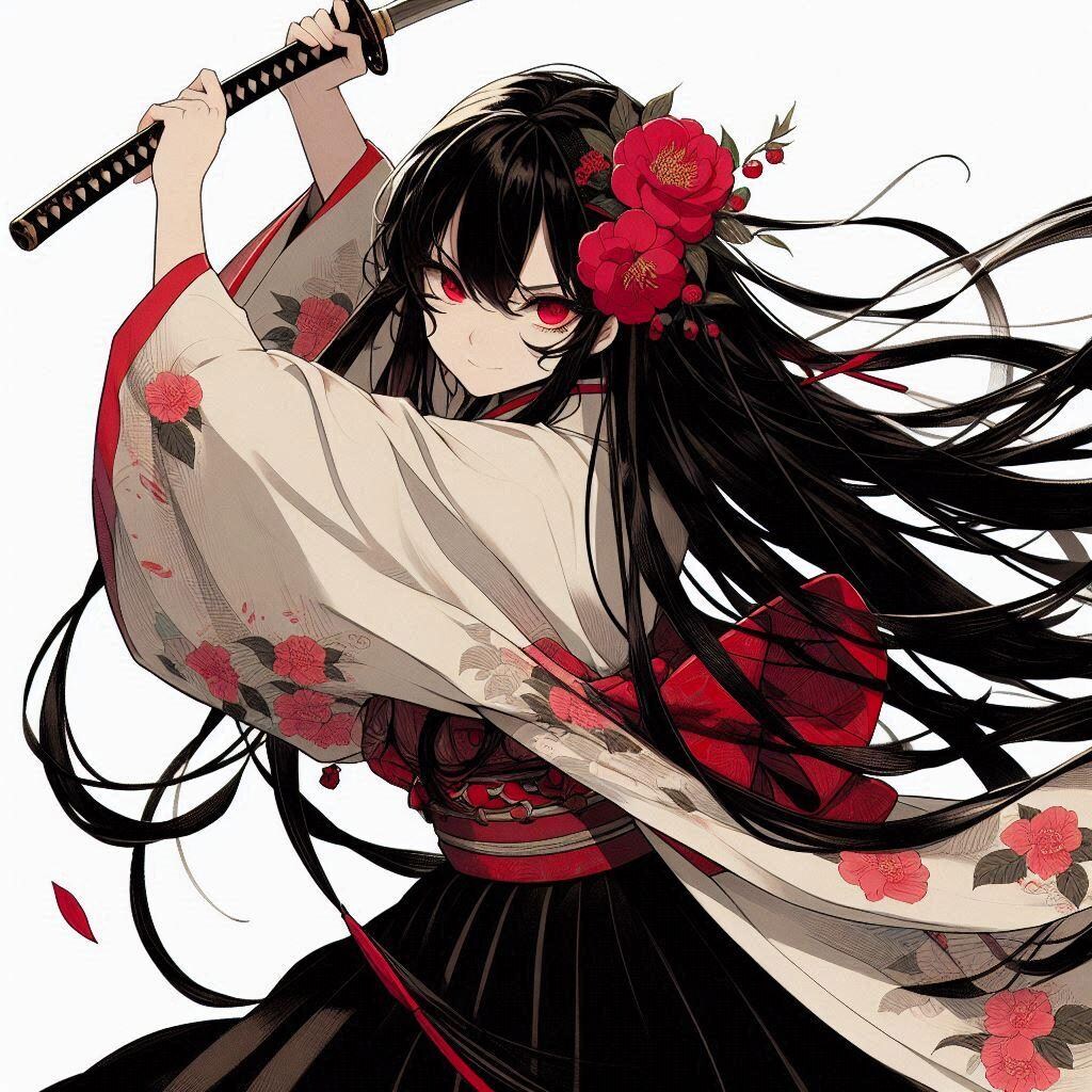 黒髪の女侍さん３２２