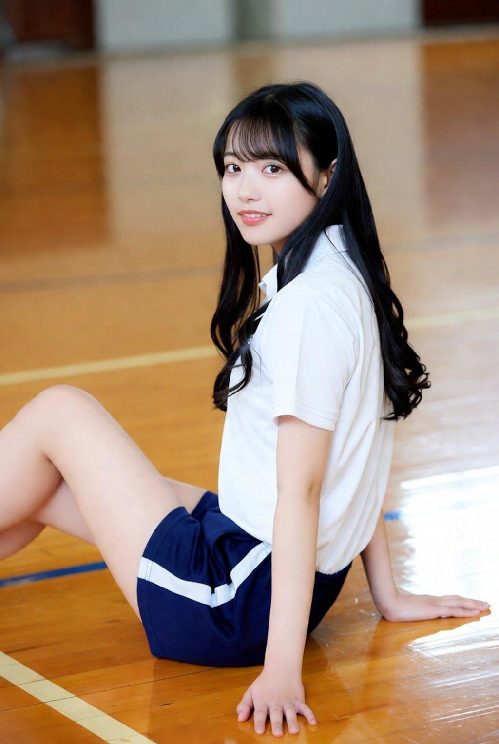 体操服の女子高生