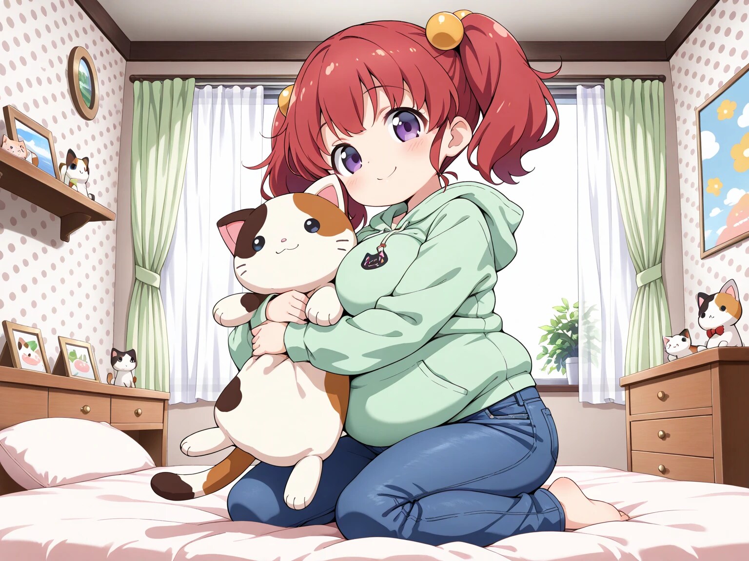 めぐみちゃんとベッドルーム | の人気AIイラスト・グラビア