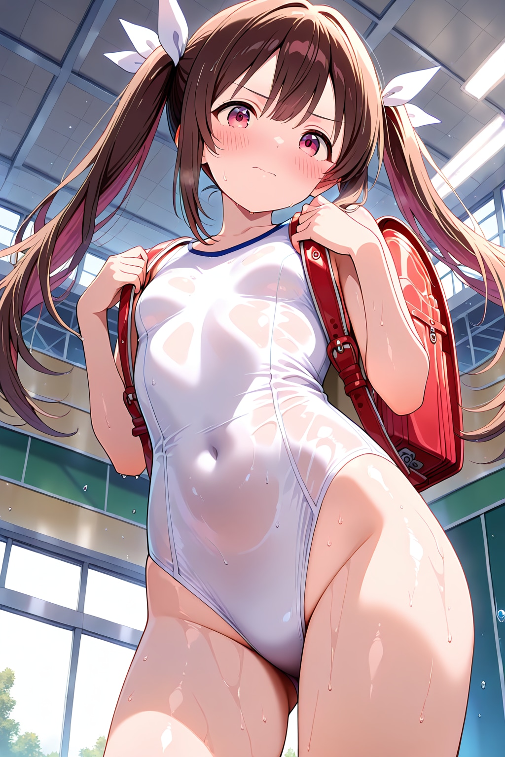 体育館で