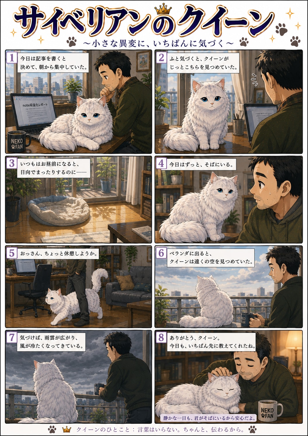 絵も漫画も描けない無職のおっさんの猫漫画 | の人気AIイラスト・グラビア