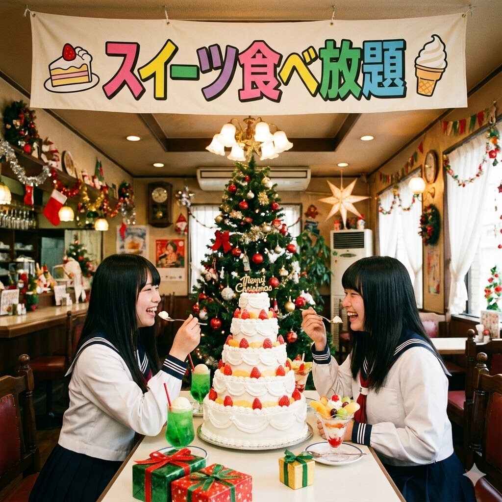 スイーツ食べ放題 | の人気AIイラスト・グラビア