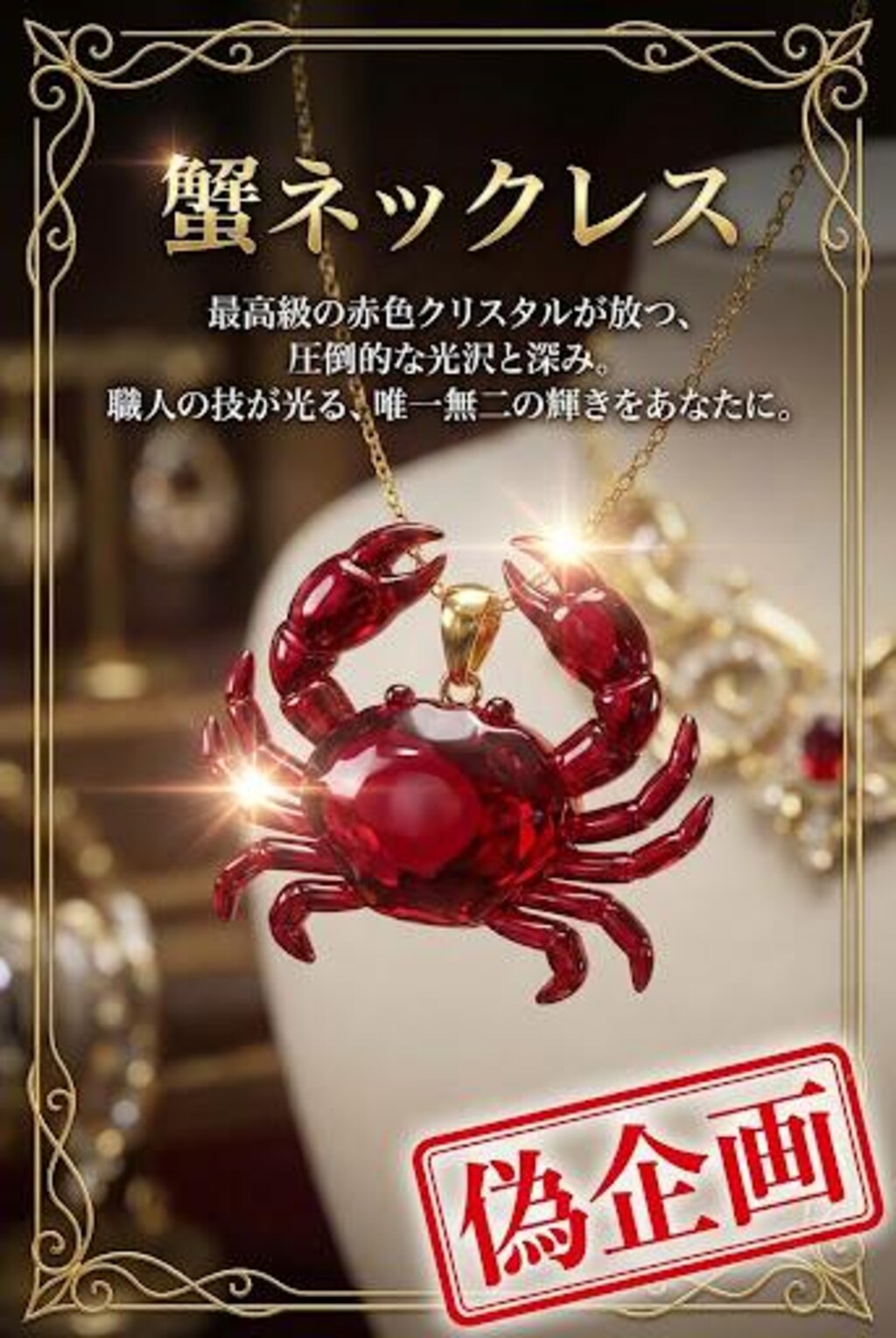 蟹ネックレス