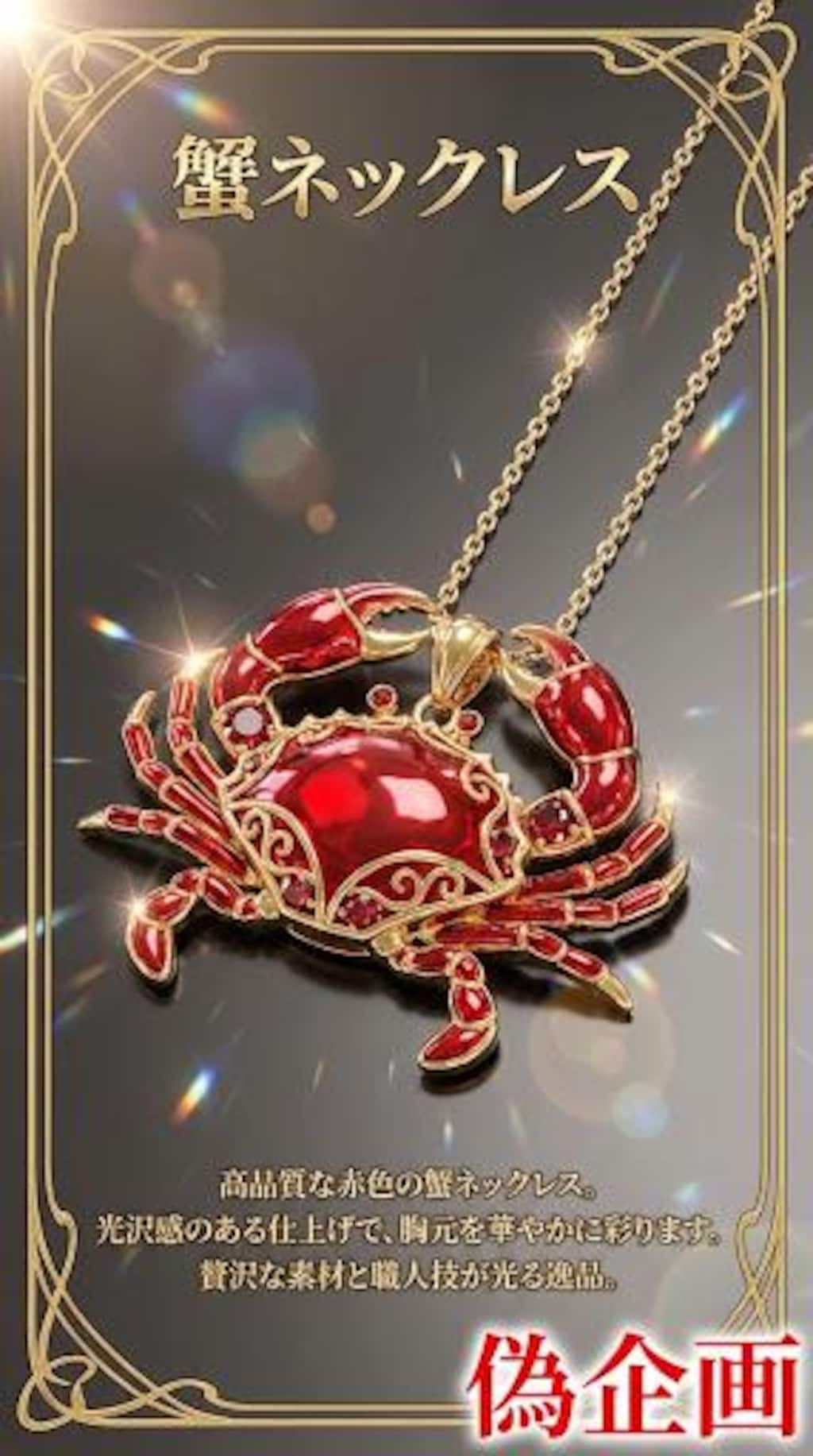 蟹ネックレス