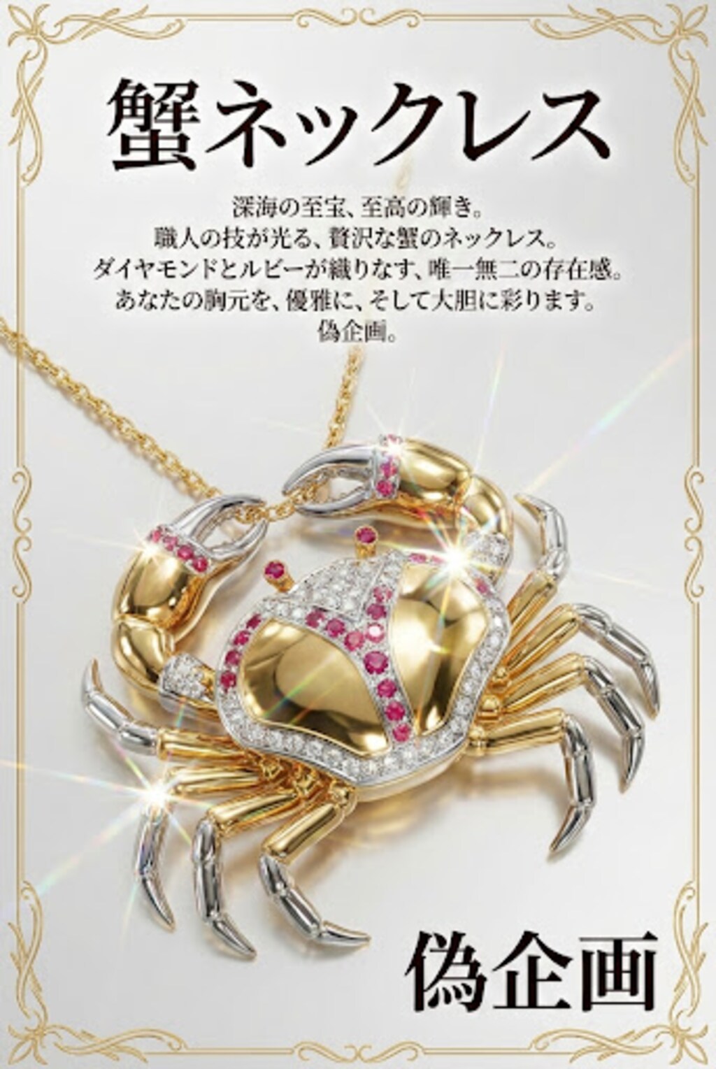 蟹ネックレス