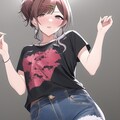 依頼されたのでTシャツを着てショートパンツを履いているシャニマスの樋口円香さんを生成した 3枚目