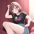依頼されたのでTシャツを着てショートパンツを履いているシャニマスの樋口円香さんを生成した 4枚目