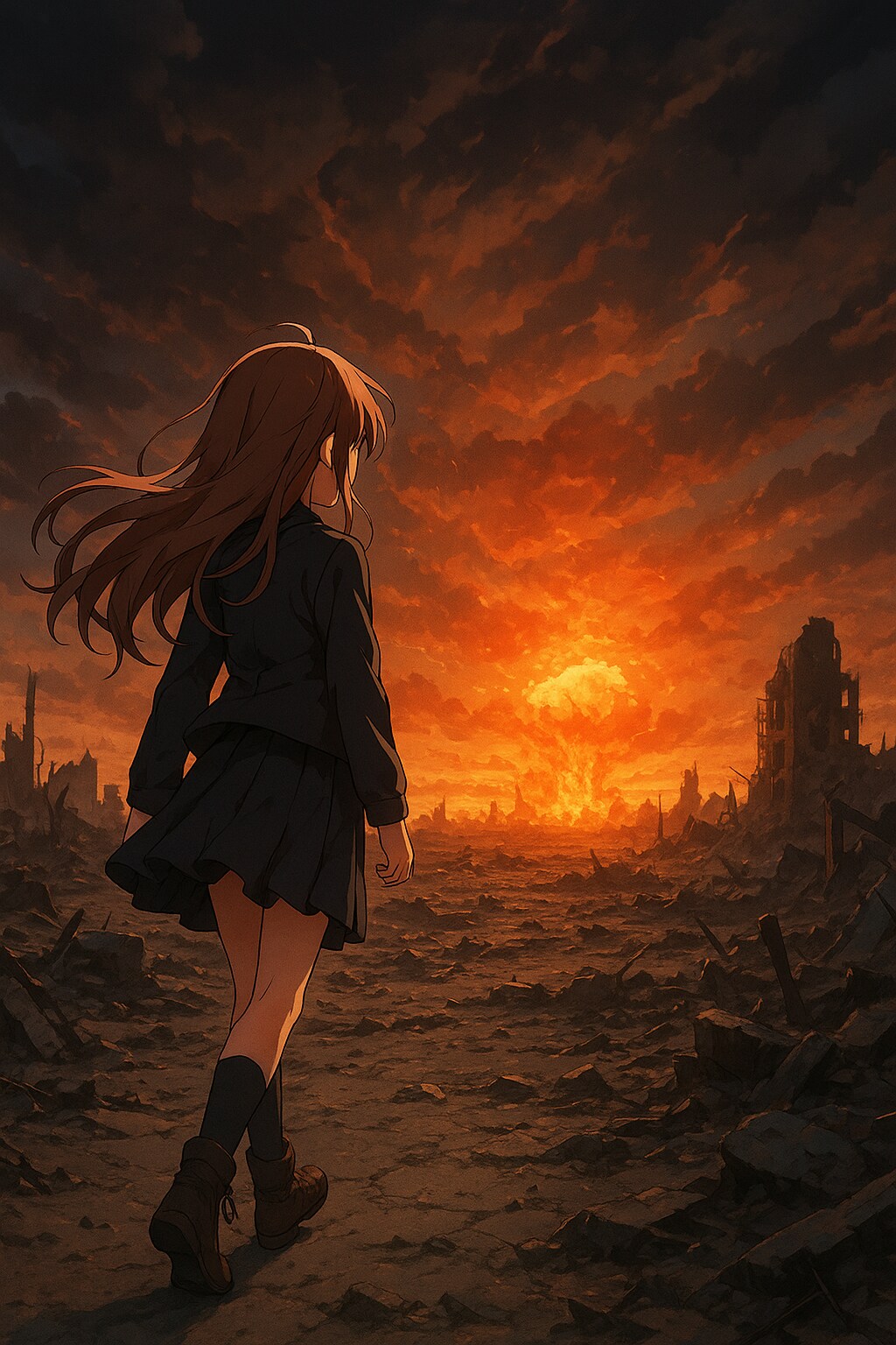 紅く染まる荒野 | の人気AIイラスト・グラビア